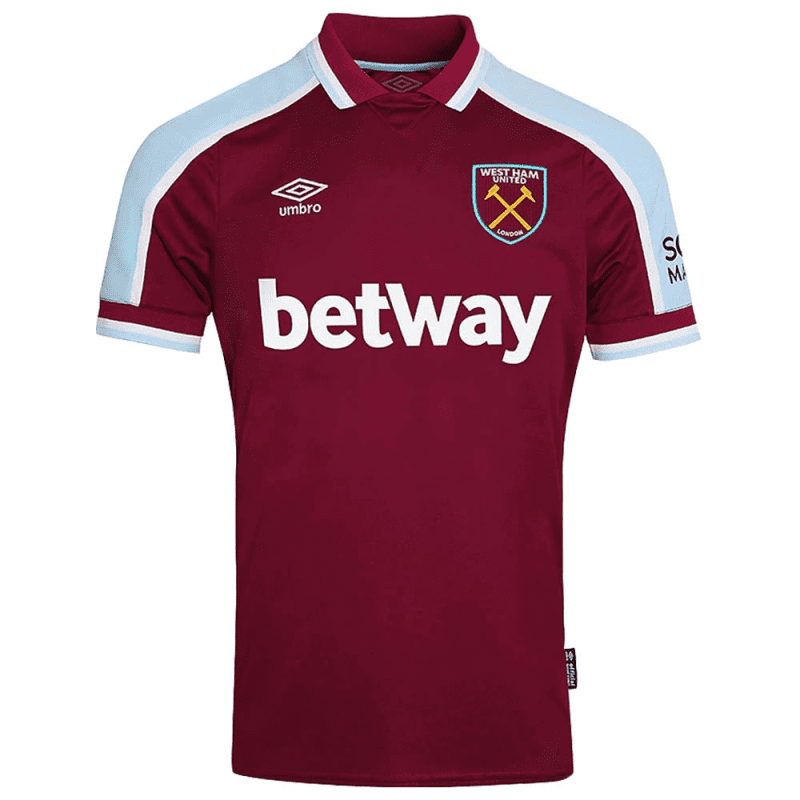 umbro west ham home jersey 2021 22